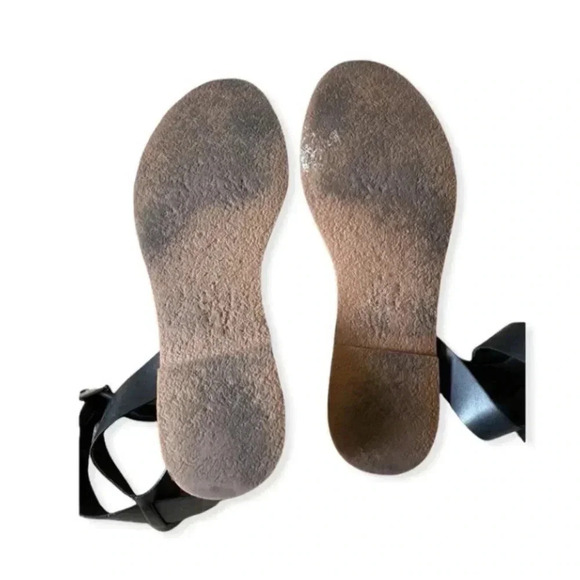 Madewell The Boardwalk Leather Ankle-Strap Black Sandal SZ 6.5 - Picture 6 of 6